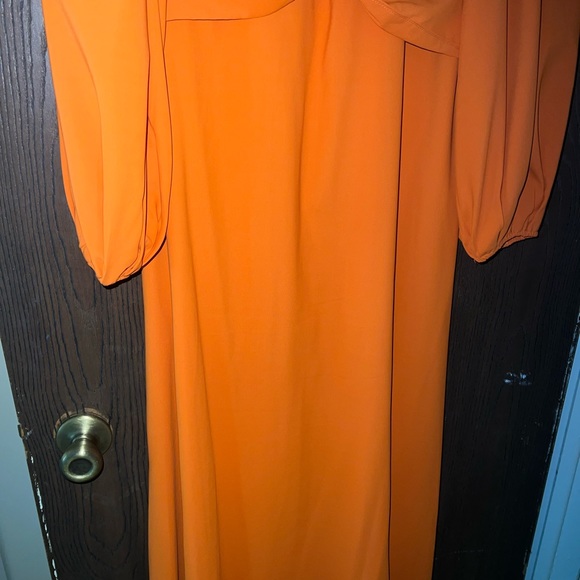 Long orange maxi dress - Picture 3 of 6